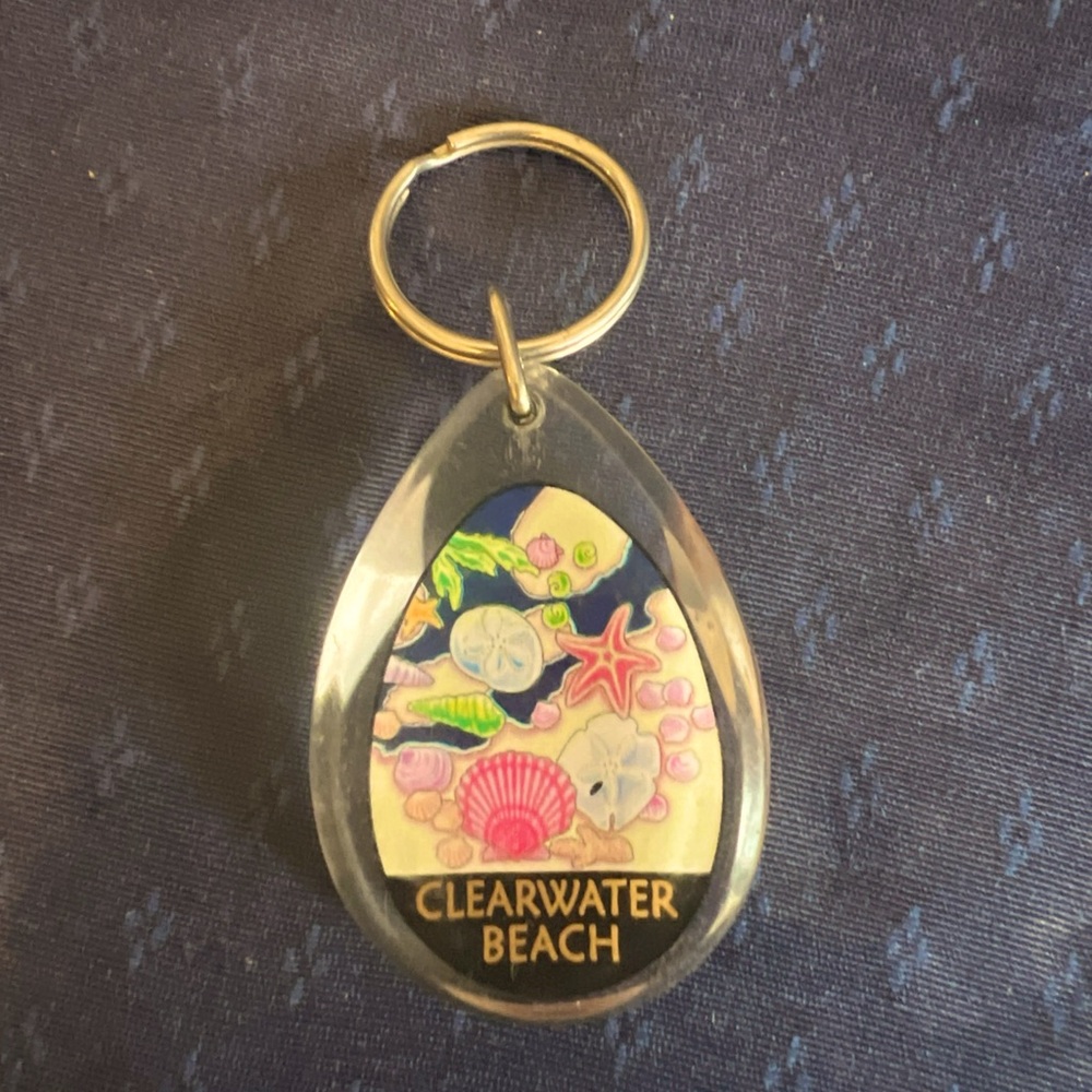 Clearwater Beach Florida Key Ring Sea Shells Starfish Travel